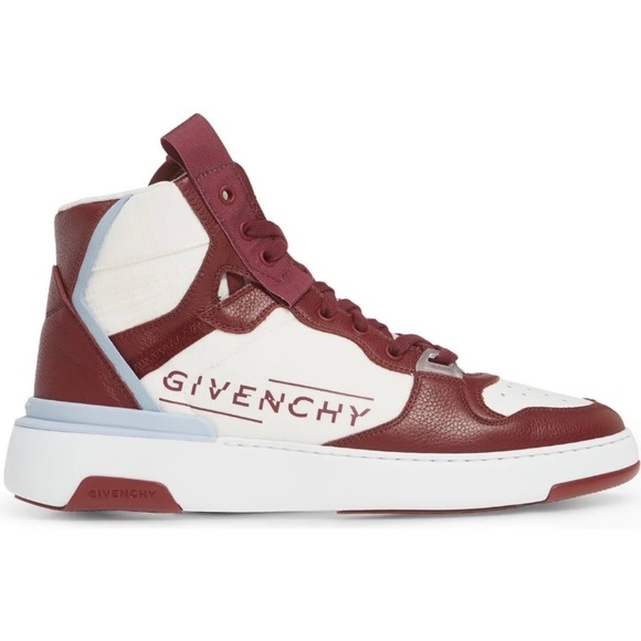 Givenchy Paris Logo Mesh Leather Off-White Street High-Top Fashion Sneakers NWT - Picture 5 of 14